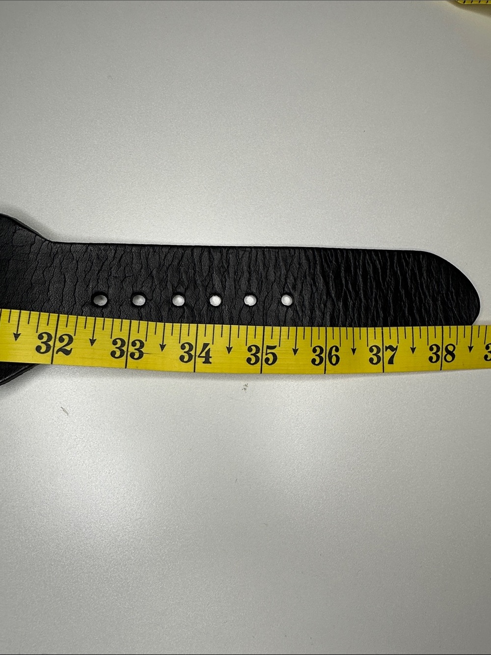 Women’s Black Wide Braided Woven Genuine Leather Belt - Picture 7 of 8